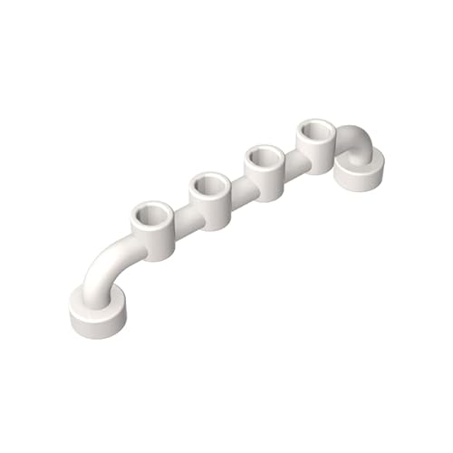 6140 Ornamente Bar, 1x6 [geschlossene Nieten], 10 Stück, GDS-729, kompatibel mit Lego-Bausteinen, Farbe:Weiß 1 von XYEIUGO