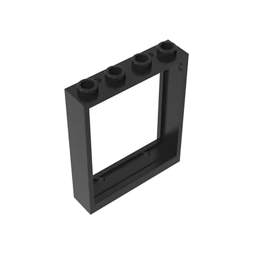 6154 Türrahmen 1x4x4 (Aufzug), 10 Stück, GDS-765, kompatibel mit Lego Bausteinen, Farbe:Schwarz 26 von XYEIUGO