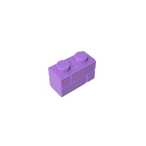 98283 Basic Bricks Brick Special 1x2 mit Mauerziegelprofil, 10 Stück, GDS-631, kompatibel mit Lego Bausteinen, Farbe:Blauviolett 324 von XYEIUGO
