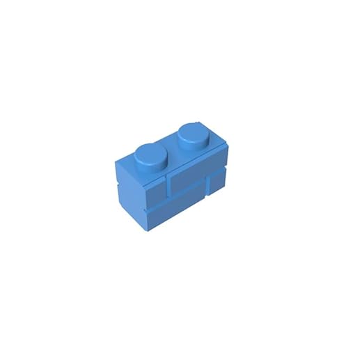 98283 Basic Bricks Brick Special 1x2 mit Mauerziegelprofil, 10 Stück, GDS-631, kompatibel mit Lego Bausteinen, Farbe:Hellblau 102 von XYEIUGO