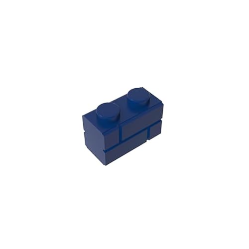 98283 Basic Bricks Brick Special 1x2 mit Mauerziegelprofil, 10 Stück, GDS-631, kompatibel mit Lego Bausteinen, Farbe:Königsblau 140 von XYEIUGO