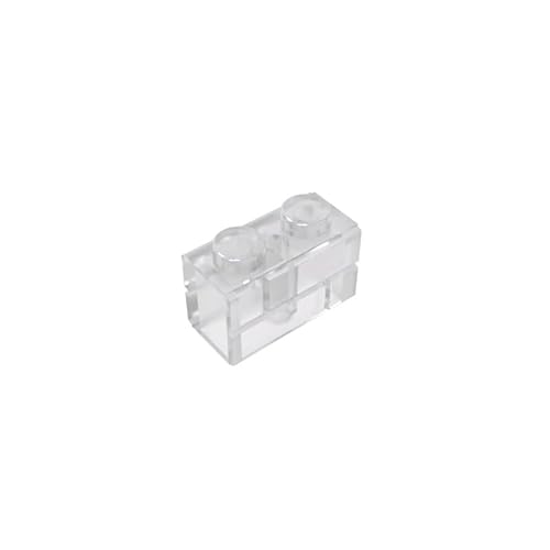 98283 Basic Bricks Brick Special 1x2 mit Mauerziegelprofil, 10 Stück, GDS-631, kompatibel mit Lego Bausteinen, Farbe:Volltransparent/Klar 40 von XYEIUGO