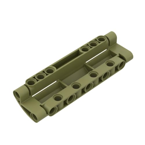 GDS-1012 Technisches Bauteil Kurvenförmig 11x3 mit 10 Stifflöchern durch die Oberfläche 10 Stück Kompatibel mit Lego Spielzeug 11954 Komponenten für große Steinmarken Farbe:Maidingrün 330 von XYEIUGO
