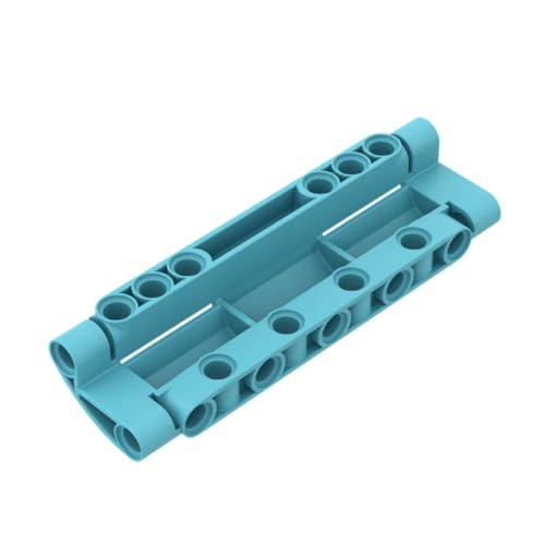 GDS-1012 Technisches Bauteil Kurvenförmig 11x3 mit 10 Stifflöchern durch die Oberfläche 10 Stück Kompatibel mit Lego Spielzeug 11954 Komponenten für große Steinmarken Farbe:Smaragdgrün 322 von XYEIUGO