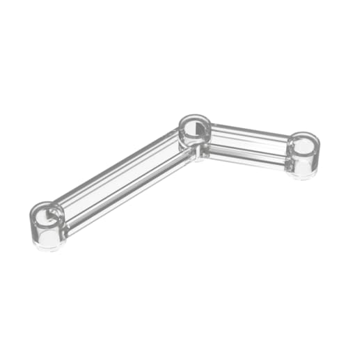 GDS-1059 Technic Link 1 x 9 gebogen (6–4), 50TE, kompatibel mit Lego 64451, 28978, 4539297, DIY-Teile und MOC-Komponenten für große Ziegelmarken, Farbe:Volltransparent/Klar 40 von XYEIUGO