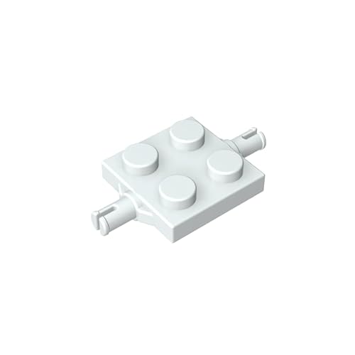 GDS-1060 Teller Special 2x2 mit Radhalterungen, 50TE, kompatibel mit Lego 4600 DIY-Teilen und MOC-Komponenten für große Ziegelmarken, Farbe:Cremeweiß von XYEIUGO