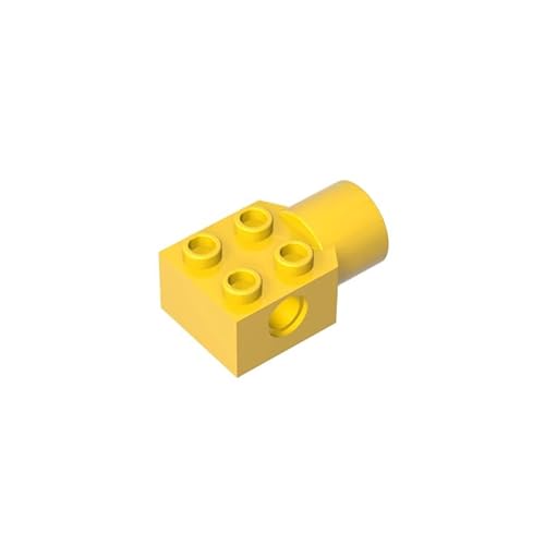 GDS-1087 Technic Brick Special 22 mit Stiftloch, Drehgelenk-Stecknuss, 10TE, kompatibel mit Lego 48169, DIY-Teilen und MOC-Komponenten für große Ziegelmarken, Farbe:Gelb 24 von XYEIUGO