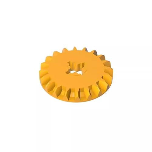 GDS-1104 Technic Gear 20 Zähne, Abschrägung, 50TE, kompatibel mit Lego 1104 32198, DIY-Teile und MOC-Komponenten für große Ziegelmarken, Farbe:Dunkelgelb 191 von XYEIUGO
