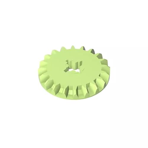 GDS-1104 Technic Gear 20 Zähne, Abschrägung, 50TE, kompatibel mit Lego 1104 32198, DIY-Teile und MOC-Komponenten für große Ziegelmarken, Farbe:Hellgrün 326 von XYEIUGO