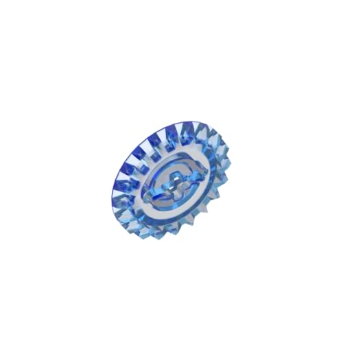 GDS-1104 Technic Gear 20 Zähne, Abschrägung, 50TE, kompatibel mit Lego 1104 32198, DIY-Teile und MOC-Komponenten für große Ziegelmarken, Farbe:Transparentes Blau 43 von XYEIUGO