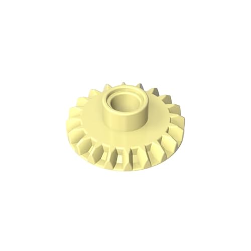 GDS-1105 Technic Gear 20 Zähne, Abschrägung mit Stiftloch, 50TE, kompatibel mit Lego 87407, DIY-Teilen und MOC-Komponenten für große Ziegelmarken, Farbe:Hellgelb 19 von XYEIUGO