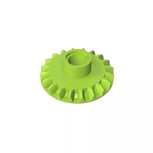 GDS-1105 Technic Gear 20 Zähne, Abschrägung mit Stiftloch, 50TE, kompatibel mit Lego 87407, DIY-Teilen und MOC-Komponenten für große Ziegelmarken, Farbe:Limette 119 von XYEIUGO