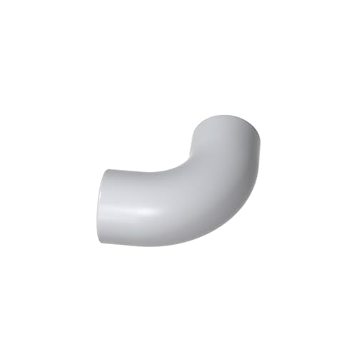 GDS-1114 Brick Round 1x1 Diameter Tube with 90 Degree Elbow (2x2x1) and Axle Holes (Crossholes) at Each 50TE Compatible with Lego 25214 38896 Brick Brands Color:Grauweiß von XYEIUGO