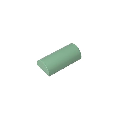 GDS-1115 Brick Curved 2x4 ohne Nieten, Gebogene Oberseite, 50TE, kompatibel mit Lego 6192, 4295572, 4590786, DIY-Teile und MOC-Komponenten für große Ziegelmarken, Farbe:Verlaufgrün 151 von XYEIUGO