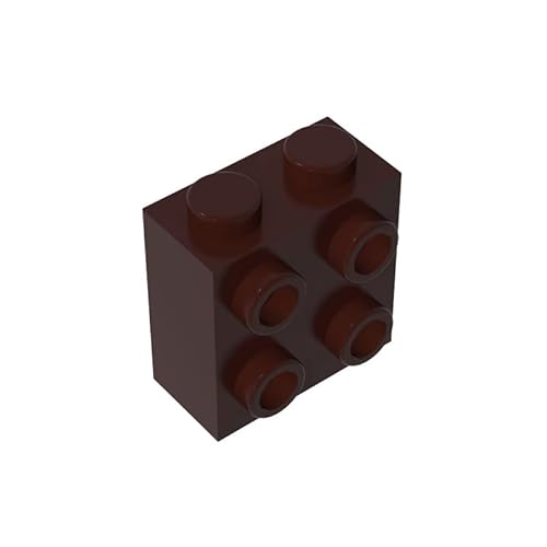 GDS-1117 Brick Special 1x2x1 2/3 mit Vier Nieten auf Einer Seite, 50TE, kompatibel mit Lego 22885, 6123809, 6135130, MOC-Komponenten für große Steinmarken, Farbe:Kastanienbraun 308 von XYEIUGO