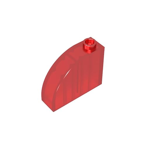 GDS-1118 33243 Brick Curved 1x3x2 50PCS Compatible with Lego 33243 4582251 6038459 6116746 DIY Parts and MOC Components for Major Brick Brands Color:Transparentes Rot 41 von XYEIUGO