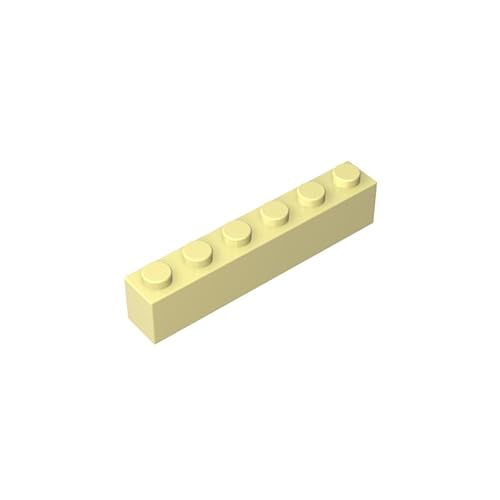GDS-535 Brick 1x6, 50 Stück, kompatibel mit Lego 3009 DIY-Teilen und MOC-Komponenten für große Bausteinmarken, Farbe:Hellgelb GDS-535 Brick 1x6, 50 Stück, kompatibel mit Lego 3009 DIY-Teilen und MOC-Komponenten für große Bausteinmarken, Farbe:Hellgelb von XYEIUGO