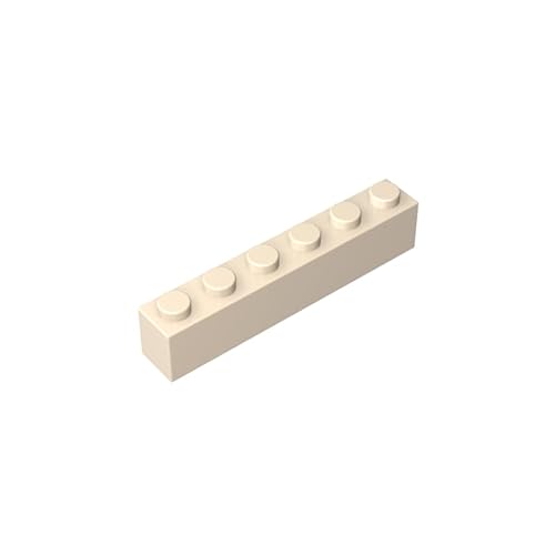 GDS-535 Brick 1x6, 50 Stück, kompatibel mit Lego 3009 DIY-Teilen und MOC-Komponenten für große Bausteinmarken, Farbe:Weißgelb GDS-535 Brick 1x6, 50 Stück, kompatibel mit Lego 3009 DIY-Teilen und MOC-Komponenten für große Bausteinmarken, Farbe:Weißgelb von XYEIUGO