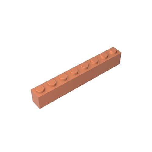 GDS-536 Brick 1x8, 50 Stück, kompatibel mit Lego 3008 DIY-Teilen und MOC-Komponenten für große Bausteinmarken, Farbe:Mittelhautfarben von XYEIUGO