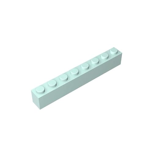 GDS-536 Brick 1x8, 50 Stück, kompatibel mit Lego 3008 DIY-Teilen und MOC-Komponenten für große Bausteinmarken, Farbe:Pastellgrün 323 von XYEIUGO