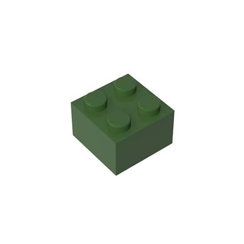 GDS-540 Bausteine 2x2, 50 Stück, kompatibel mit Lego 3003 DIY-Teilen und MOC-Komponenten für große Bausteinmarken, Farbe:Armee Grün (Olivegrün) 999 von XYEIUGO