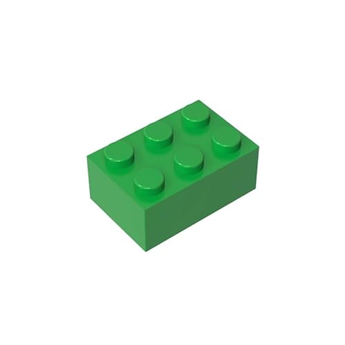 GDS-541 Brick 2x3, 50 Stück, kompatibel mit Lego 3002 DIY-Teilen und MOC-Komponenten für große Bausteinmarken, Farbe:Apfelgrün 37 von XYEIUGO