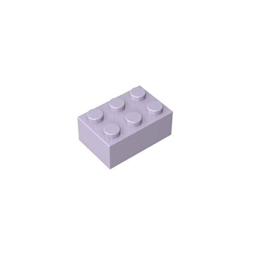 GDS-541 Brick 2x3, 50 Stück, kompatibel mit Lego 3002 DIY-Teilen und MOC-Komponenten für große Bausteinmarken, Farbe:Flieder von XYEIUGO