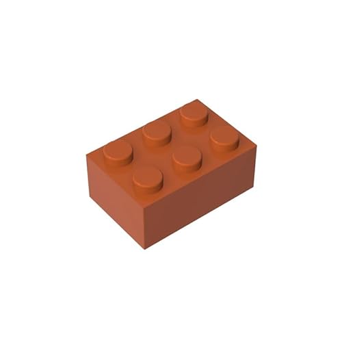GDS-541 Brick 2x3, 50 Stück, kompatibel mit Lego 3002 DIY-Teilen und MOC-Komponenten für große Bausteinmarken, Farbe:Kaffeebraun 38 von XYEIUGO