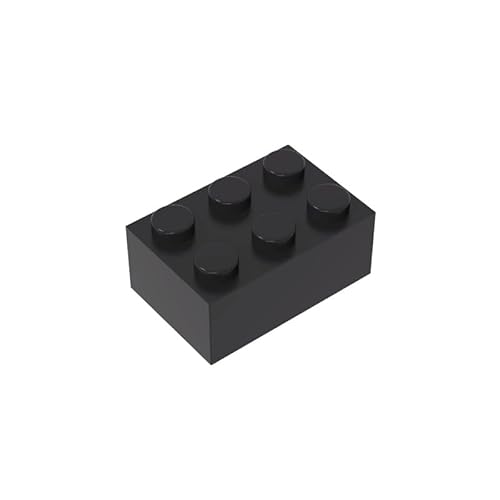 GDS-541 Brick 2x3, 50 Stück, kompatibel mit Lego 3002 DIY-Teilen und MOC-Komponenten für große Bausteinmarken, Farbe:Schwarz 26 von XYEIUGO