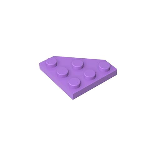 GDS-556 Keilplatte, 7,6X7,6 cm, geschnittene Ecken, 50 Stück, kompatibel mit Lego 2450 4210897, DIY-Teile und MOC-Komponenten für große Ziegelmarken, Farbe:Blauviolett 324 von XYEIUGO