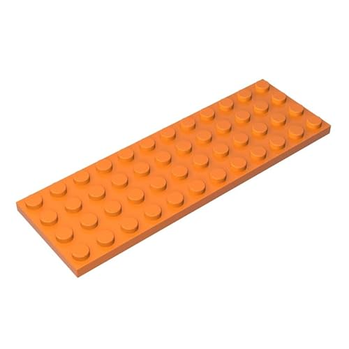 GDS-557 Platte, 10x30,5 cm, kompatibel mit Lego 3029 DIY-Teilen und MOC-Komponenten für große Ziegelmarken, Farbe:Orange 106 von XYEIUGO
