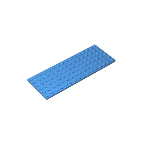 GDS-558 Platte 15,2x40,6 cm, 1 Stück, kompatibel mit Lego 3027 4211733, DIY-Teile und MOC-Komponenten für die wichtigsten Ziegelmarken, Farbe:Hellblau 102 von XYEIUGO