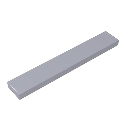 GDS-564 Fliese 1x6 mit Rille, 50 Stück, kompatibel mit Lego 6636 DIY-Teilen und MOC-Komponenten für große Ziegelmarken, Farbe:Silbergrau 315 von XYEIUGO