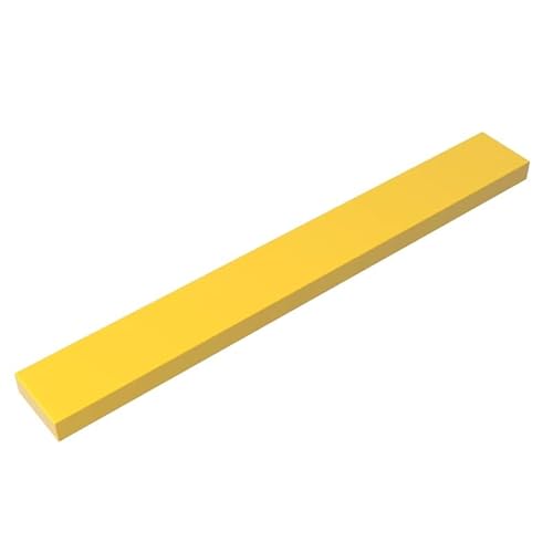 GDS-565 Fliese 1x8 mit Rille, 50 Stück, kompatibel mit Lego 4162 4211481, DIY-Teile und MOC-Komponenten für große Ziegelmarken, Farbe:Gelb 24 von XYEIUGO