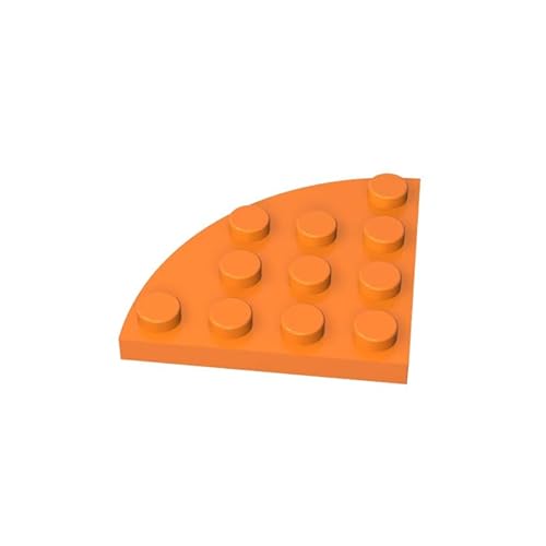 GDS-569 Platte, runde Ecken, 10,2x10,2 cm, 50 Stück, kompatibel mit Lego 30565 DIY-Teilen und MOC-Komponenten für große Ziegelmarken, Farbe:Orange 106 von XYEIUGO