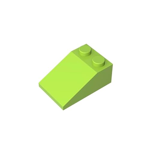 GDS-584 Neigung 33° 3x2, 50 Stück, kompatibel mit Lego 3298 DIY-Teilen und MOC-Komponenten für die wichtigsten Ziegelmarken, Farbe:Limette 119 von XYEIUGO
