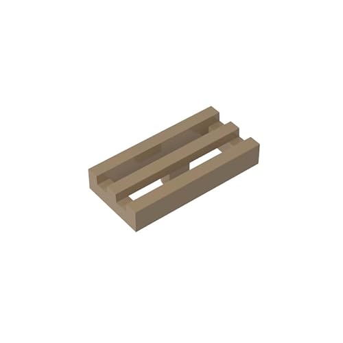 GDS-602 Fliesen-Spezial, 1x2 Gitter mit Bodenrille, 50 Stück, kompatibel mit Lego 2412 30244, DIY-Teilen und MOC-Komponenten für große Ziegelmarken, Farbe:Dunkelbeige 138 GDS-602 Fliesen-Spezial, 1x2 Gitter mit Bodenrille, 50 Stück, kompatibel mit Lego 2412 30244, DIY-Teilen und MOC-Komponenten für große Ziegelmarken, Farbe:Dunkelbeige 138 von XYEIUGO