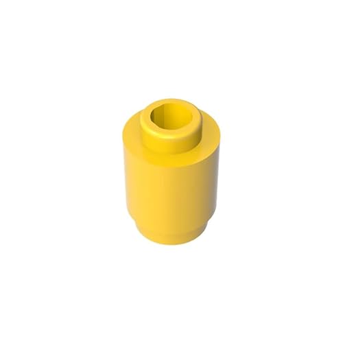 GDS-605 Brick Round 1x1 Offener Bolzen, 50 Stück, kompatibel mit Lego 3062, 30068, 35390, DIY-Teilen und MOC-Komponenten für große Ziegelmarken, Farbe:Gelb 24 von XYEIUGO