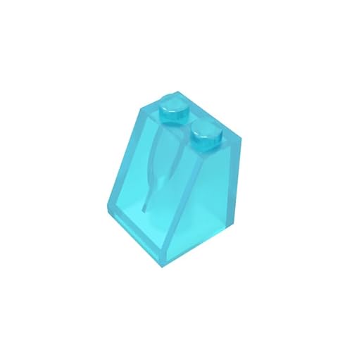 GDS-620 Neigung 65° 2x2x2 mit Unterrohr, 50 Stück, kompatibel mit Lego 3678 4273703, DIY-Teile und MOC-Komponenten für große Ziegelmarken, Farbe:Transparentes Hellblau 42 von XYEIUGO