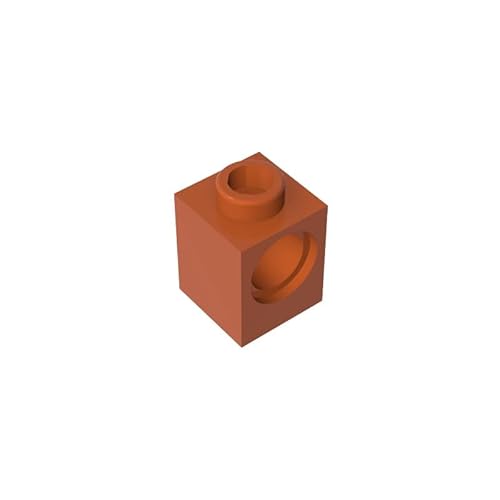GDS-622 Technic Brick 1x1 mit Loch, 50 Stück, kompatibel mit Lego 6541 DIY-Teilen und MOC-Komponenten für große Bausteinmarken, Farbe:Kaffeebraun 38 von XYEIUGO