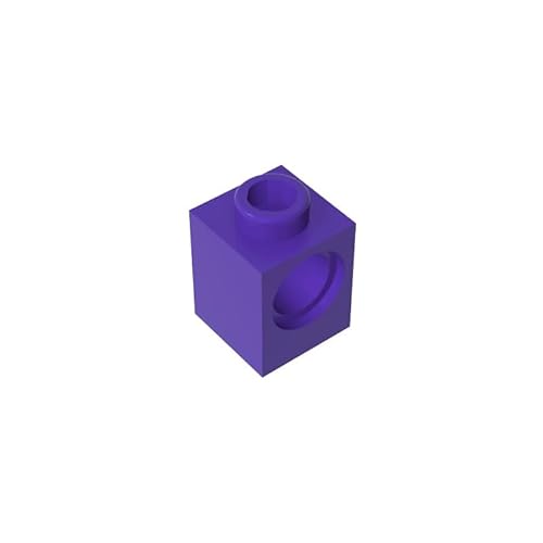 GDS-622 Technic Brick 1x1 mit Loch, 50 Stück, kompatibel mit Lego 6541 DIY-Teilen und MOC-Komponenten für große Bausteinmarken, Farbe:Lila 268 von XYEIUGO