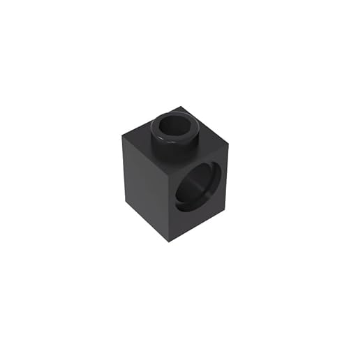 GDS-622 Technic Brick 1x1 mit Loch, 50 Stück, kompatibel mit Lego 6541 DIY-Teilen und MOC-Komponenten für große Bausteinmarken, Farbe:Schwarz 26 von XYEIUGO