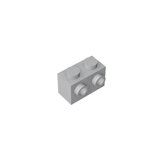 GDS-634 Brick Special 1x2 mit 2 Nieten auf Einer Seite, 50 Stück, kompatibel mit Lego 11211 6015344, DIY-Teile und MOC-Komponenten für große Ziegelmarken, Farbe:Hellgrau 194 GDS-634 Brick Special 1x2 mit 2 Nieten auf Einer Seite, 50 Stück, kompatibel mit Lego 11211 6015344, DIY-Teile und MOC-Komponenten für große Ziegelmarken, Farbe:Hellgrau 194 von XYEIUGO