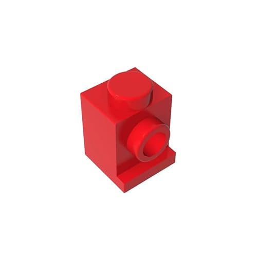 GDS-636 Brick Special 1x1 mit Scheinwerfer und ohne Schlitz, 50 Stück, kompatibel mit Lego 4070 35388, DIY-Teile und MOC-Komponenten für große Ziegelmarken, Farbe:Rot 21 von XYEIUGO
