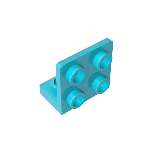 GDS-642 Halterung, 1x2-2x2, umgekehrt, 50 Stück, kompatibel mit Lego 99207, DIY-Teilen und MOC-Komponenten für große Ziegelmarken, Farbe:Smaragdgrün 322 von XYEIUGO