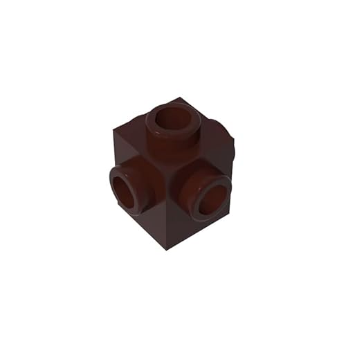 GDS-650 Brick Special 1X1 Nieten auf 4 Seiten 50 Stück kompatibel mit Lego 4733 DIY-Teilen und MOC-Komponenten für große Bausteinmarken Farbe:Kastanienbraun 308 von XYEIUGO