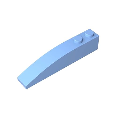 GDS-655 Brick Curved 6x1, 50 Stück, kompatibel mit Lego 41762 42022, DIY-Teile und MOC-Komponenten für große Ziegelmarken, Farbe:Babyblau 212 von XYEIUGO