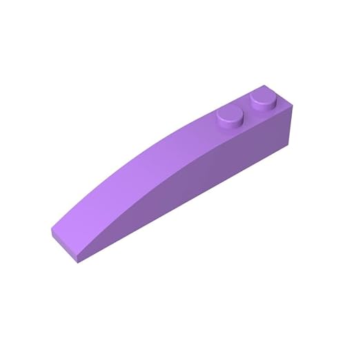 GDS-655 Brick Curved 6x1, 50 Stück, kompatibel mit Lego 41762 42022, DIY-Teile und MOC-Komponenten für große Ziegelmarken, Farbe:Blauviolett 324 von XYEIUGO