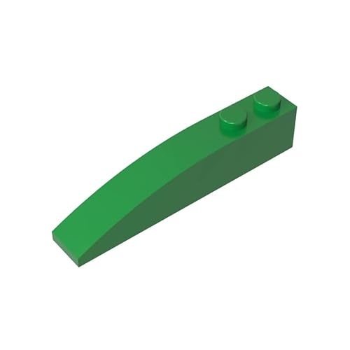 GDS-655 Brick Curved 6x1, 50 Stück, kompatibel mit Lego 41762 42022, DIY-Teile und MOC-Komponenten für große Ziegelmarken, Farbe:Grün 28 von XYEIUGO