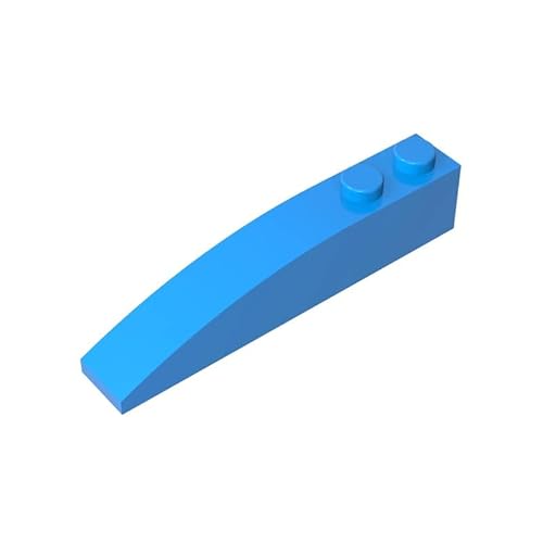 GDS-655 Brick Curved 6x1, 50 Stück, kompatibel mit Lego 41762 42022, DIY-Teile und MOC-Komponenten für große Ziegelmarken, Farbe:Himmelblau 321 von XYEIUGO